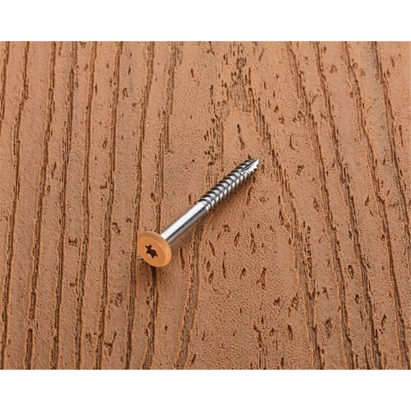 Tinkertools No.9 x 1.87 in. Star Pan Head Epoxy Coated Stainless Steel Fascia Screws, Cedar TI2742595 - main